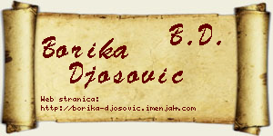 Borika Đošović vizit kartica